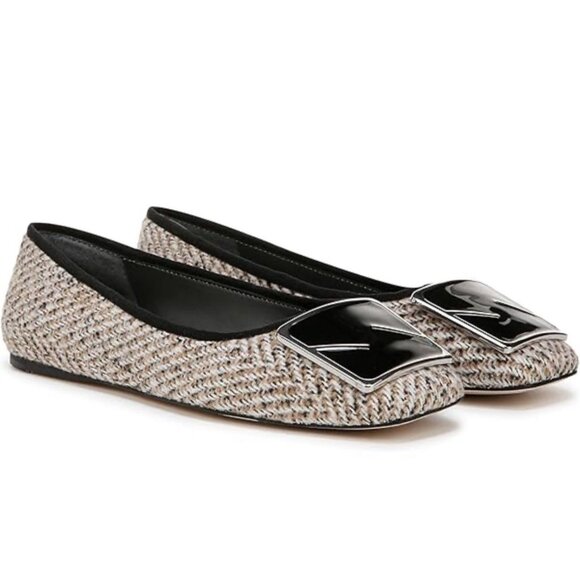 NEW Sarto by Franco Sarto Flexa Amaya Ballet Flat - Camel Fabric Size 8.5 - Picture 1 of 9
